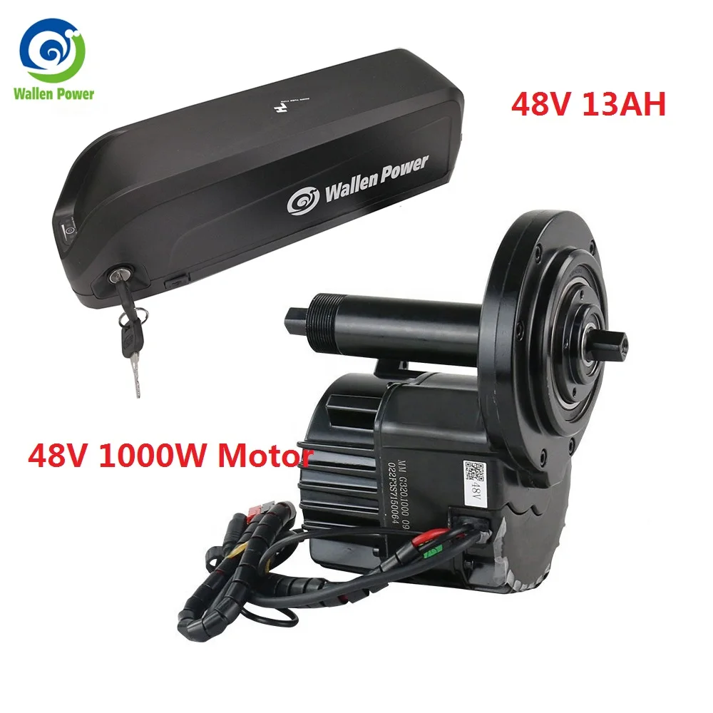 68mm 48V 13AH 48V 750W до середины центр приводной двигатель комплект для переоборудования электрического велосипеда 8Fun BBSHD BBS01 Bafang двигатель с 48v 52v 13ah Hailong аккумуляторной батареи - Цвет: 68mm 48V 13AH