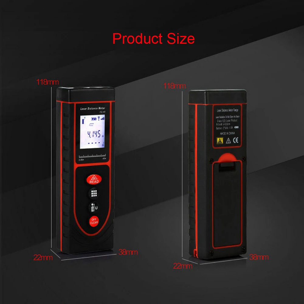 40m 50m 60m Laser Rangefinder Distance Meter Laser Distance Meter Digital Laser Tape Range Finder Build Measure laser ruler 40m 50m 60m Laser Rangefinder Distance Meter Laser Distance Meter Digital Laser Tape Range Finder Build Measure laser ruler