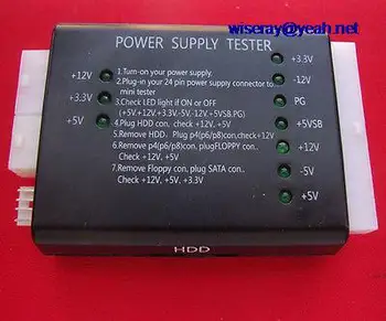 

DHL/EMS 25PCS Desktop Computer 4-24 Pin Hoppy PSU ATX SATA HDD port Power Supply Tester-A7