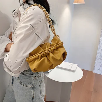 

Designer Chain Shoulder Bags for Women 2020 Fashion Small Purses and Handbags Luxury Underarm Crossbody Messenger Bag Ladies