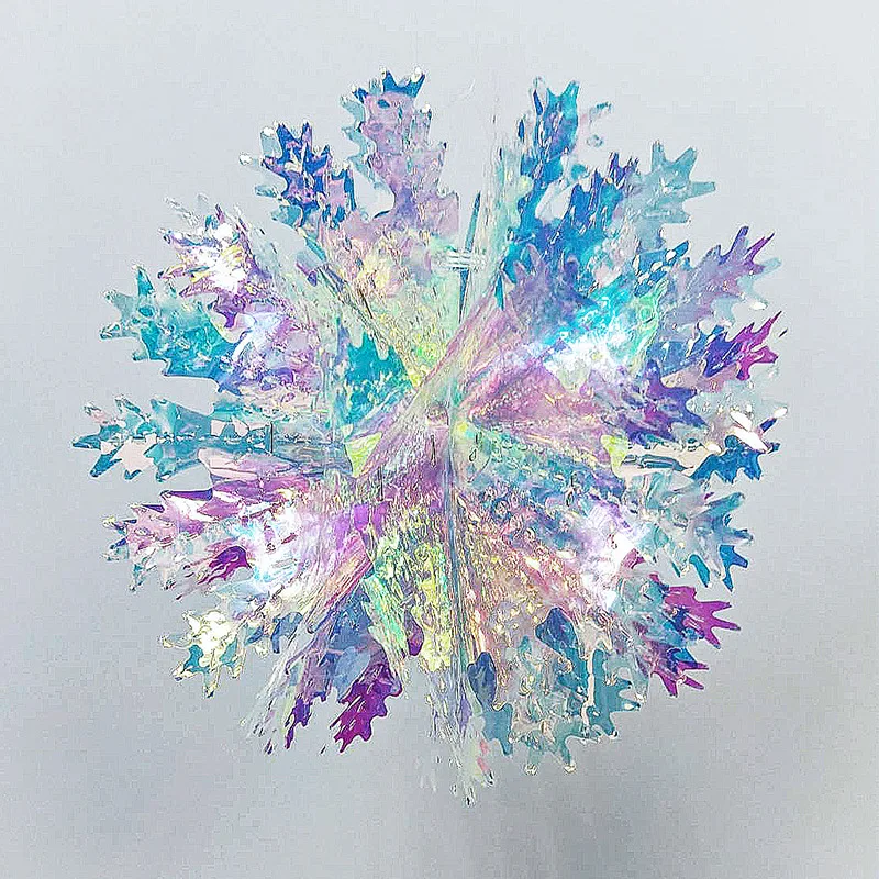 

1Pcs 8Inches Snowflake DIY Decorations Origami Gift Quality Colorful Windom Home Bar Birthday Party Wedding Christmas Supplies