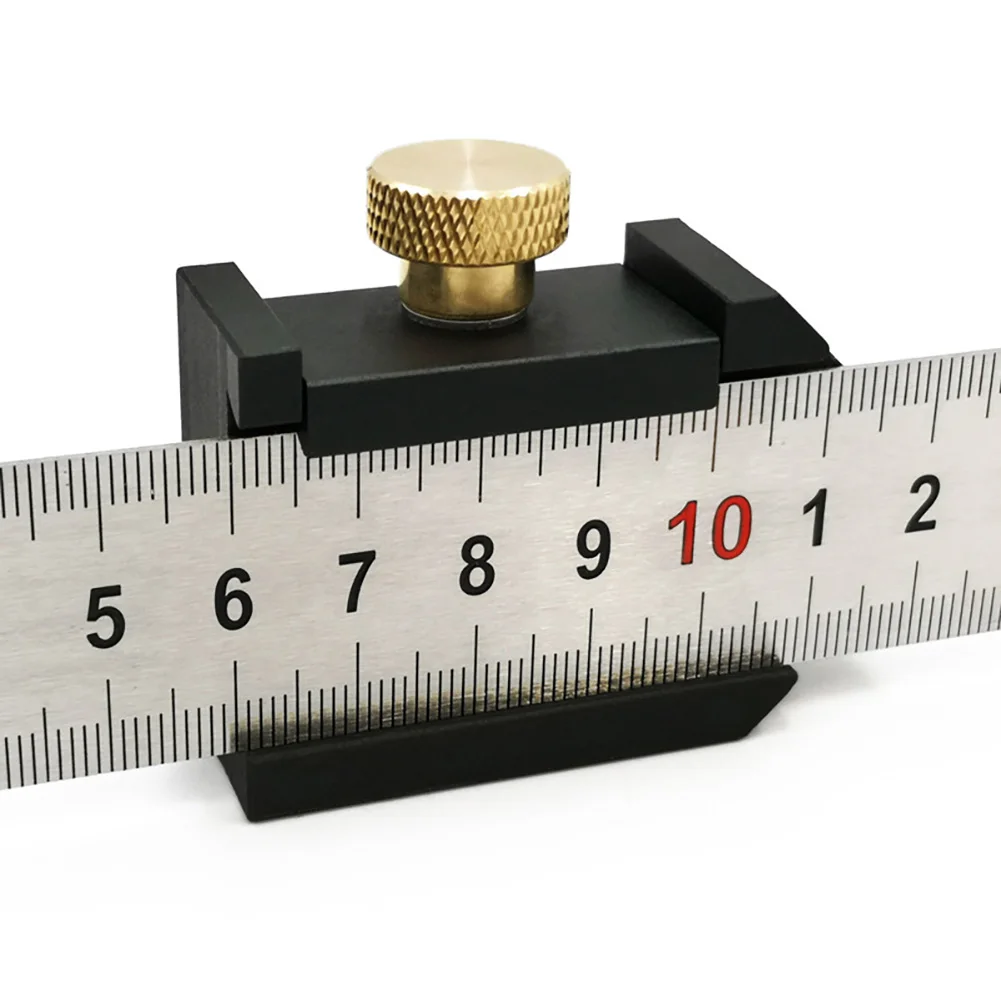 

Angle Scriber Steel Ruler Positioning Block Woodworking Line Scriber Gauge for Carpentry DIY Measuring Tools