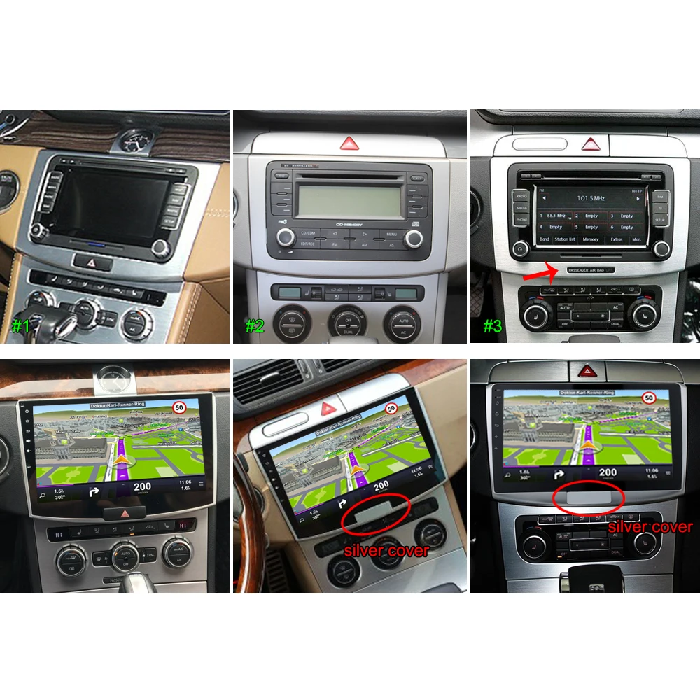 Top SINOSMART 2.5D IPS 1G/2G/4G Optional Car GPS Navigation for Volkswagen Magotan CC Passat 2012-2017 Support OBD 2 Bluetooth 4