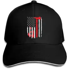 Мужская Женская пожарная тонкая красная линия Флаг США шляпа для гольфа бейсбольная кепка