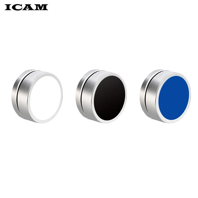 ICAM 2 шт./лот 8/мм Горячие двухсторонние черные синие магнитные круглые серьги