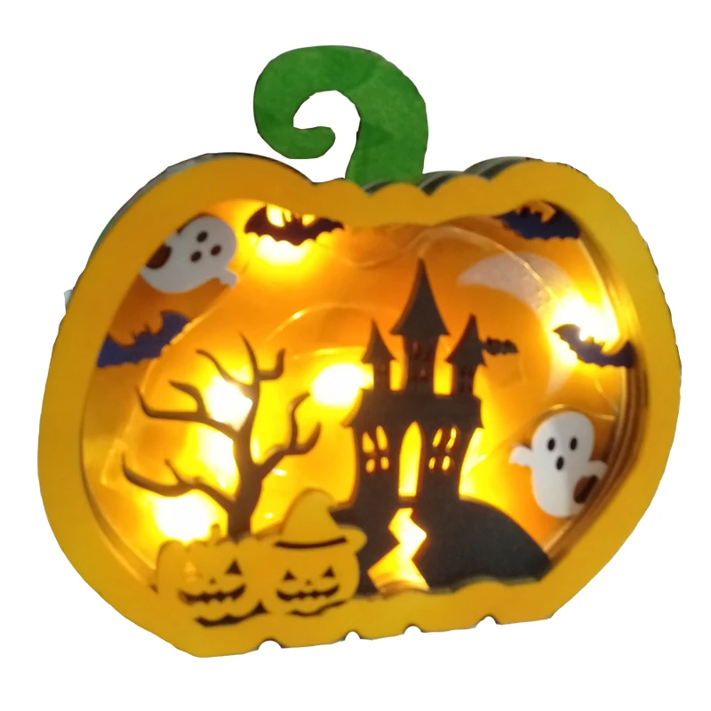 

2021 светодисветодиодный, Хэллоуин, новая деревянная тыква, креативное освещение, украшение для Хэллоуина, тыква, украшение для дома, украшения для вечеринки