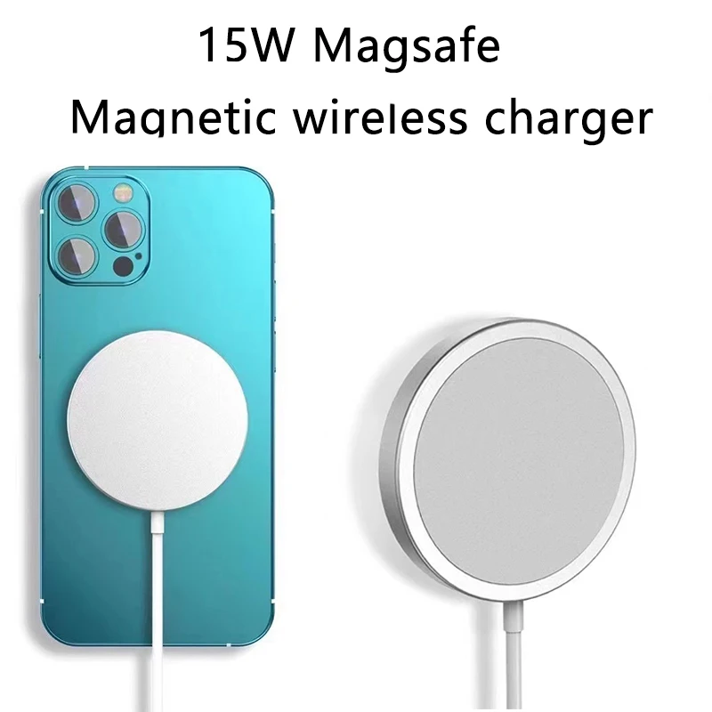 

15W Magsafe Fast Magnetic Wireless Charger Stand QI Charging For iPhone 12 Pro 12 Mini 12 Pro Max 12 Fast 20W EU UK Plug Charger