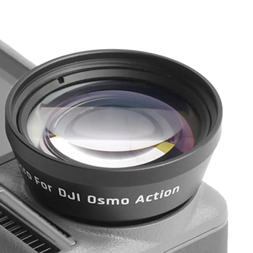 180 градусов супер фотообъектив рыбий глаз для DJI Osmo Action с HD 4K Оптическое стекло Рыбий глаз объектив аксессуары