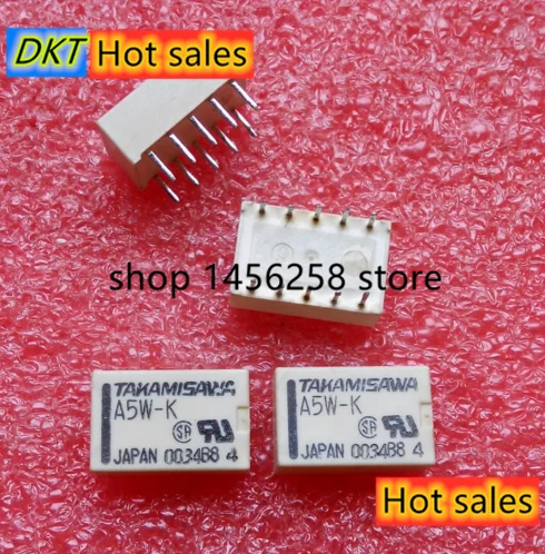 10 teile/los релис A5W-K DIP10 электромеханическое реле DPDT 2A 5VDC 178Ohm Durch Loch Neue и