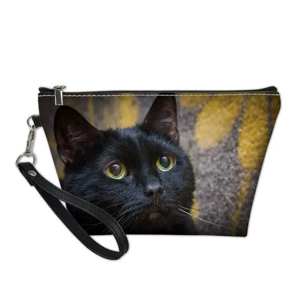CDWX4121Z8 HaoYun Модные женские косметички из искусственной кожи черные кошки шаблон Путешествия косметический несессер мультфильм мешок с нарисованным животным набор туалетных принадлежностей - Цвет: CDWX4121Z8