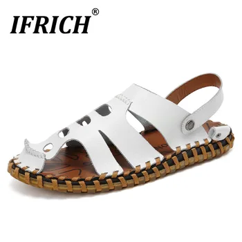 

Best Selling Youth Casual Sandals For Men Rubber Men Walking Sandals Leather Beach Slippers Mens Handmade Flats Men Sandals