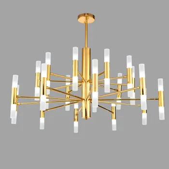 

European simple rod tube pipe hanging pendant light lamp LED droplight Modern foyer living sitting room LED pendant lamp light