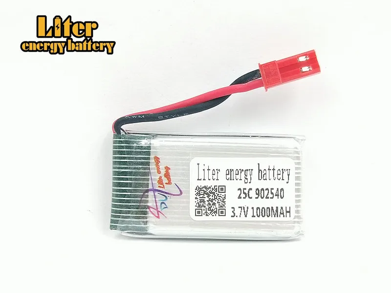 5 шт. Радиоуправляемый Дрон Lipo батарея JST 902540 3,7 V 1000mAh 25c Lipo 1S батарея для MJX x400 X300C X800 Квадрокоптер запчасти