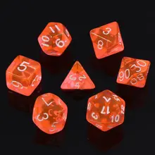 Плата 1 Набор из 7 сторонних игральных костей D4 D6 D8 D10 D12 D20 для MTG RPG D& D Поли игральных костей настольная игра