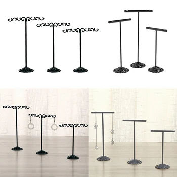 

3x Earrings Jewellery Shop Display Stand Holder Showcase Storage Metal Rack