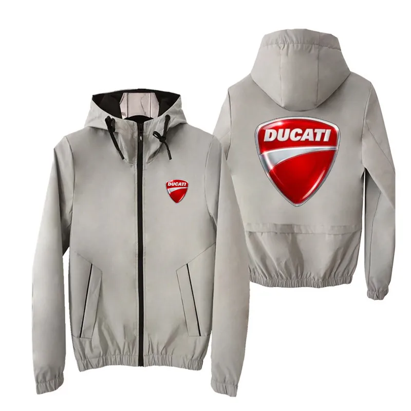Новая мужская куртка Ducati С принтом логотипа автомобиля и Dalian, повседневная толстовка на молнии, модная спортивная бейсбольная куртка Harajuku