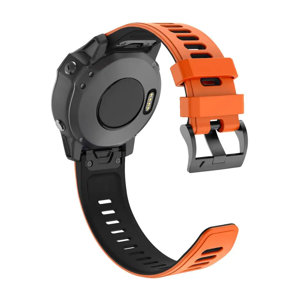 ANCOOL - Correa para Garmin Fenix 5, de ajuste fácil, de silicona suave de  22 mm de ancho, correa de reloj para Garmin Fenix 5