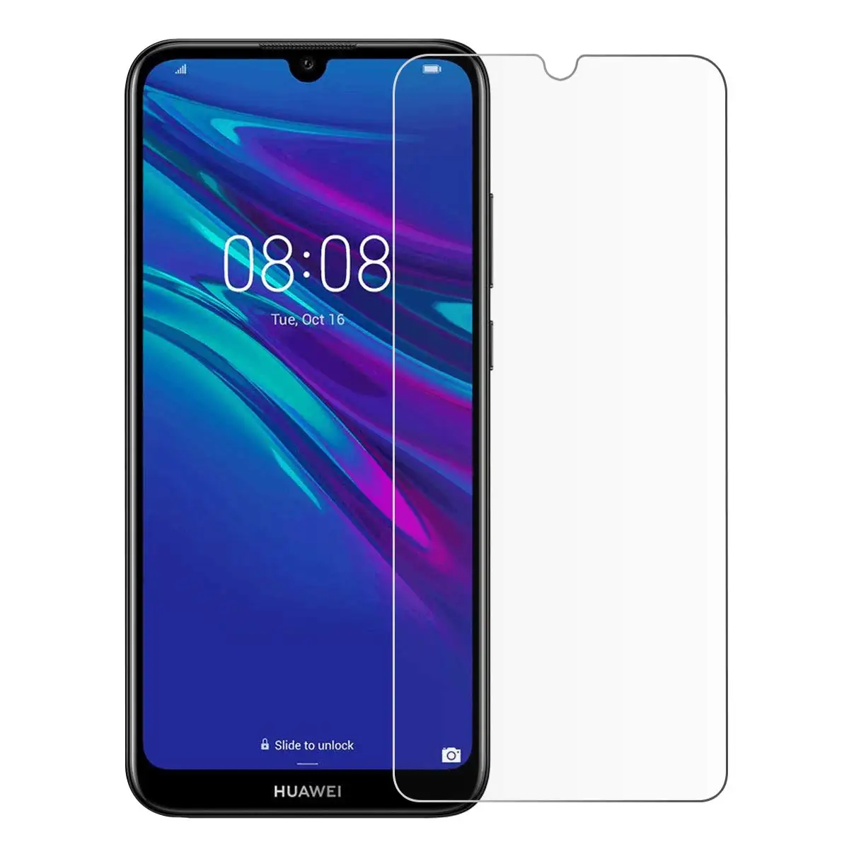 Screen Protector Compatible with Huawei Y6 Pro 2019 1 Pack High Transparency Tempered Glass Bubble Free CUSKING 9H Hardness Screen Protector for Huawei Y6 Pro 2019