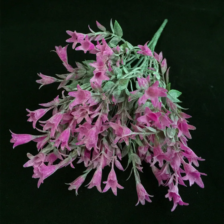 Поддельные тафтинг Bellflower(6 стеблей/пучок) 12," Длина Моделирование пластик мини-лилия для дома Свадебные Декоративные искусственные цветы