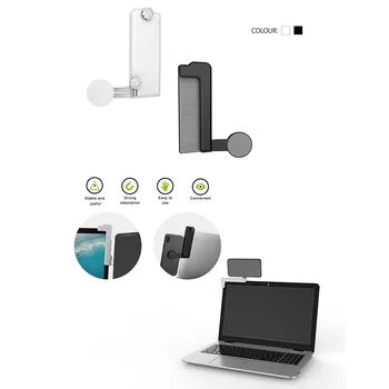 

Laptop Screen Side Phone Mount Mobile Phone Holder Bracket Dual Monitor Display Clip Computer Adjustable Cellphone Mount