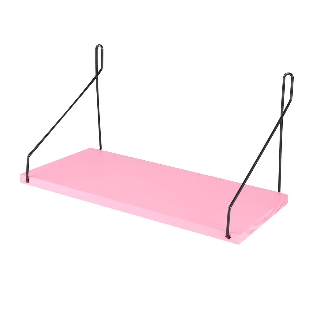 PINK 30CM Геометрическая форма деревянная настенная полка настенный стеллаж для хранения организация для спальни кухни домашний Декор украшение детской комнаты - Цвет: PINK 30CM