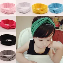 Детские Большие ободки с крестообразной эластичностью, Южная Корея, летняя Европа и Америка, Детская резинка для волос, резинки для волос, чистый хлопок, ткань для волос Ac