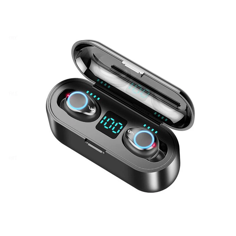 F9 беспроводные наушники Bluetooth 5,0 TWS гарнитура HIFI мини-наушники-вкладыши для спорта и бега Поддержка iOS/Android телефонов HD вызов горячая распродажа - Цвет: Touch-Aperture