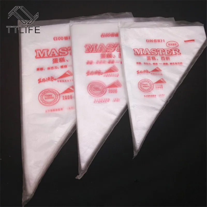 

TTLIFE 10Pcs/bag Disposable Piping bag Icing Nozzle Fondant Cake Decorating Pastry Tips Tools Small Large Size cake tools