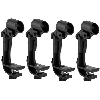 

HOT 4 Pcs Microphone Clip Drum Clip Shockproof Microphone Clip Microphone Stand Shockproof Musical Instrument Accessories