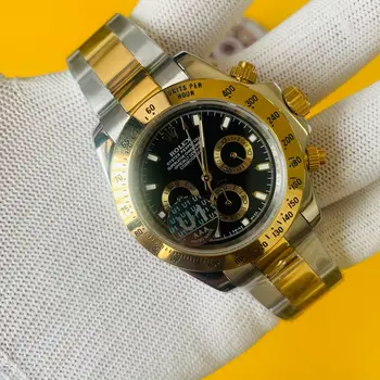 

Classic designer watches Luxury Brand Gold & Silver watch Men automatic self-wind sweeping movement AAA Watches Day-Tona