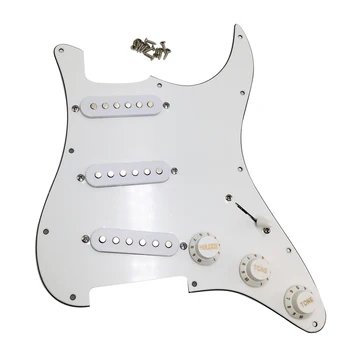 

Circuit Board 11 Hole Parts Accessories Single Coil Panel Anti-scratch 3-Ply Guitar Pickguard Protection Loaded Prewired Fashion