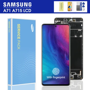 

100% ORIGINAL 6.7'' Display For Samsung Galaxy A71 Display A715 A715F A715FD LCD Touch Screen with frame Digitizer Assembly
