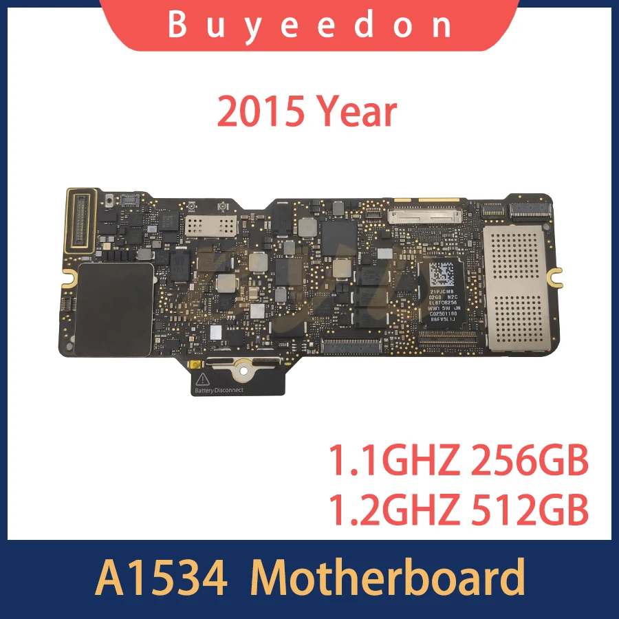 Оригинальная материнская плата A1534 820-00045-A для Macbook Retina 12 дюймов 1 ГГц 256 ГБ 2 512 a1534
