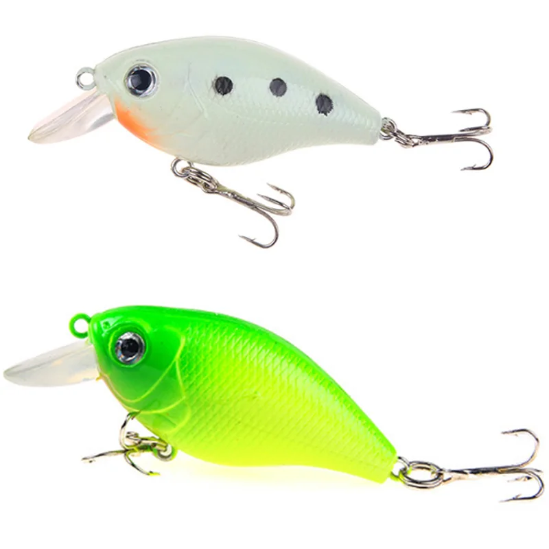 5 шт./компл. рыболовные приманки глубокий дайвинг Baits55Mm искусственная, жесткая, для рыбалки приманка воблер(Wobbler) Два крючки и рыболовные принадлежности