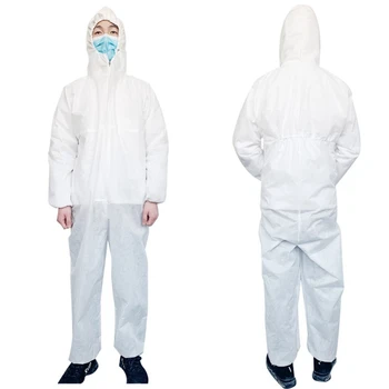 

Z Protective Suit Dust Protection Suit For Hooded Paint Chemical Dust Oil Resistant Work Clothes Disposable Protective Jumpsuit