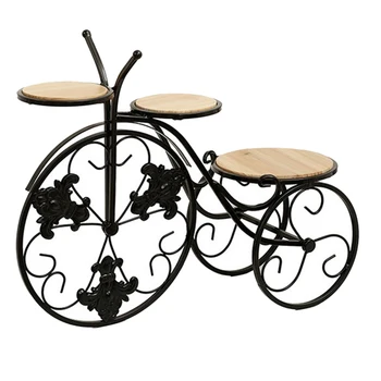 

Iron Bcycle Flower Pot Display Tricycle Planter Stand Home Office Garden Decor