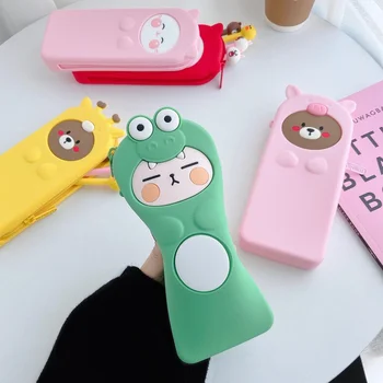

Q UNCLE Cartoon Bear Boys Girls Durable Slim Simple Travel Silicone Bank Fashion ID Card Wallet Holder Case with Coin Purse Case