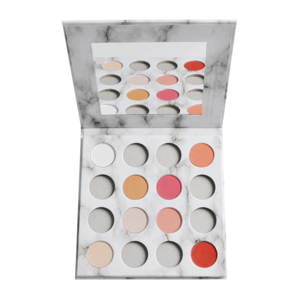 US $566.40 50 Piece Low Moq Custom Eyeshadow Palette Empty 16 Holes Matte Shimmer Glitter Eye Makeup Customized Gifts Private Label