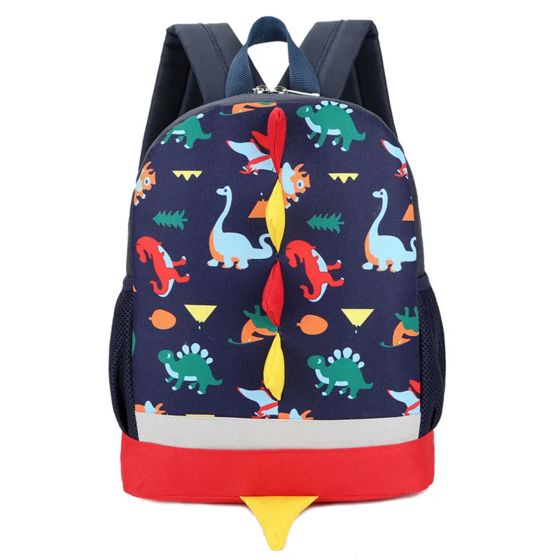 WENYUJH рюкзак для детей милый удобный школьный рюкзак с рисунком динозавра mochila детские сумки Детский рюкзак - Цвет: Dark Blue