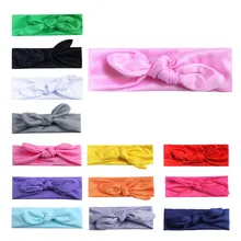 Стиль, Европа и Америка, детская лента для волос, эластичная ткань, кроличий Ушастый головной убор, детский головной убор, INS