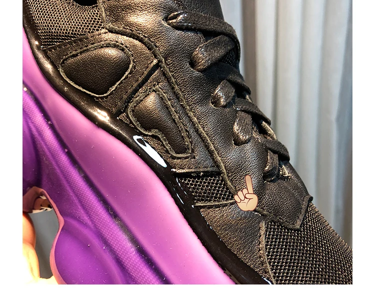 RY-RELAA кроссовки женские модные туфли на танкетке для женщин ins стиль роскошная дизайнерская обувь для женщин черные кроссовки из натуральной кожи