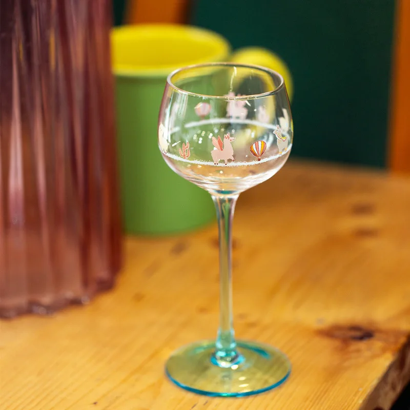 Wine Glass Goblet Alsatian Villain Glass Alsace Kid Doll Goblet Party Festival Red Wine Sherry Nordic Ins Cocktail