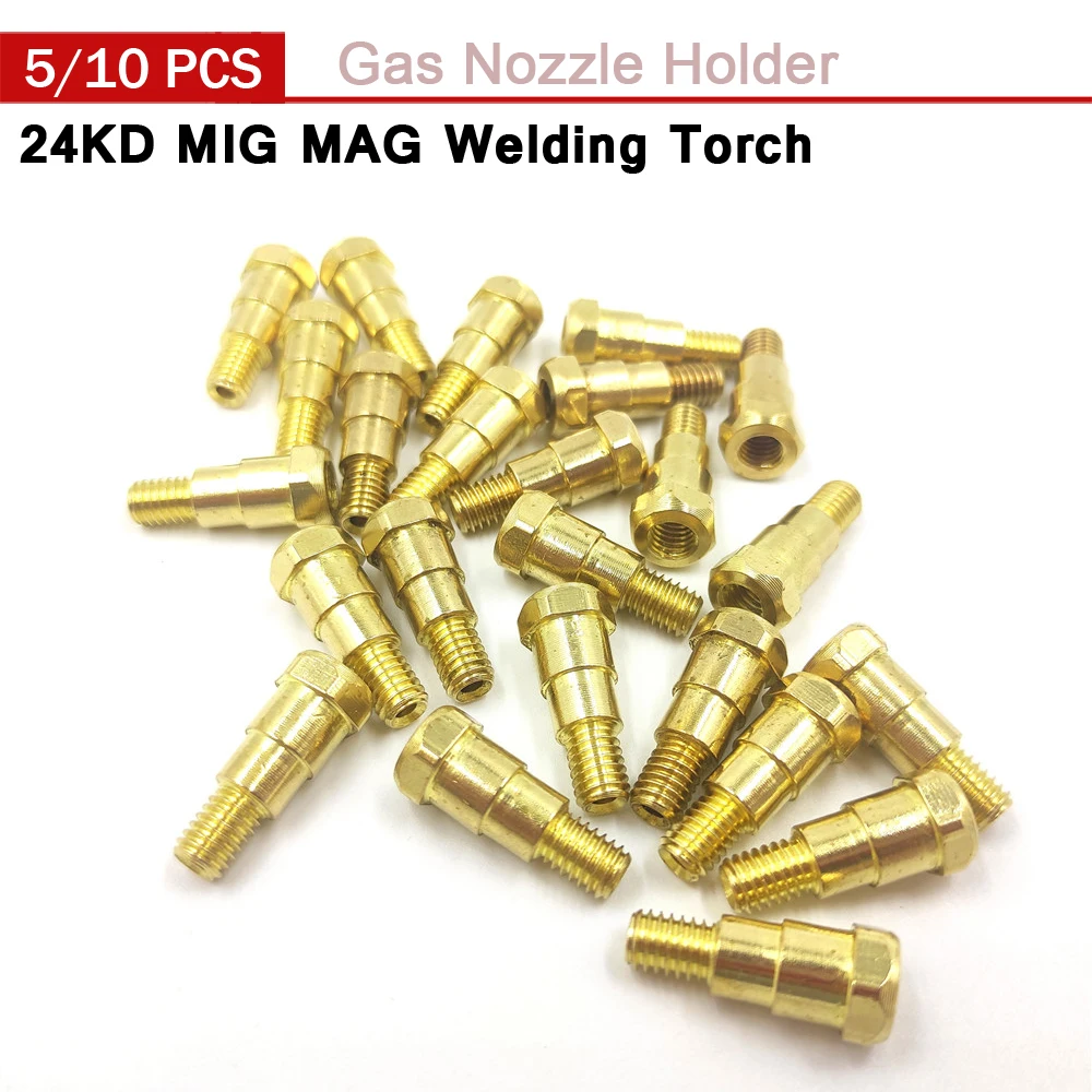 24KD Gas Nozzle Holder with Nozzle Spring for MIG/MAG Welding Torch Contact Tip Holder for Binzel MB-24KD Welding Gun 5/10pcs, welding torch