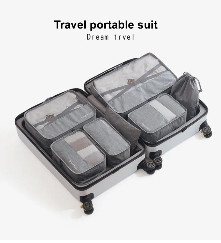 Водонепроницаемый 7 шт./компл. путешествия чемодан-органайзер Одежда Набор для отделки Портативный раздела сумка для хранения дома аксессуары для путешествий