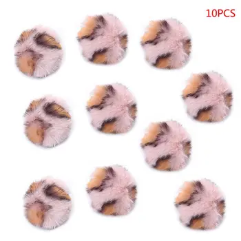 

10Pcs Funny Interactive Cat Toys Kitten Zebra-Stripes Leopard Chewing Plush Ball Y5GA