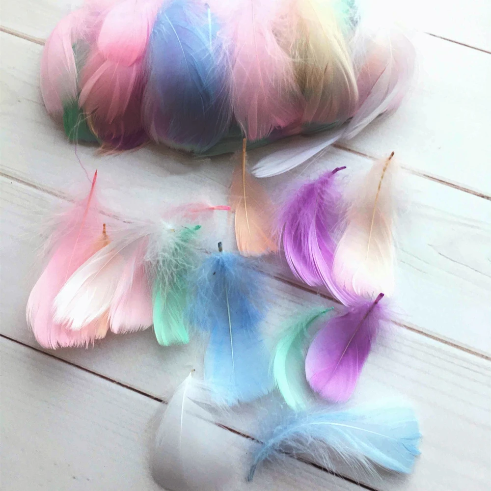 100 шт./пакет перо натуральные гусиные перья для рукоделия ювелирные изделия 3-5 см