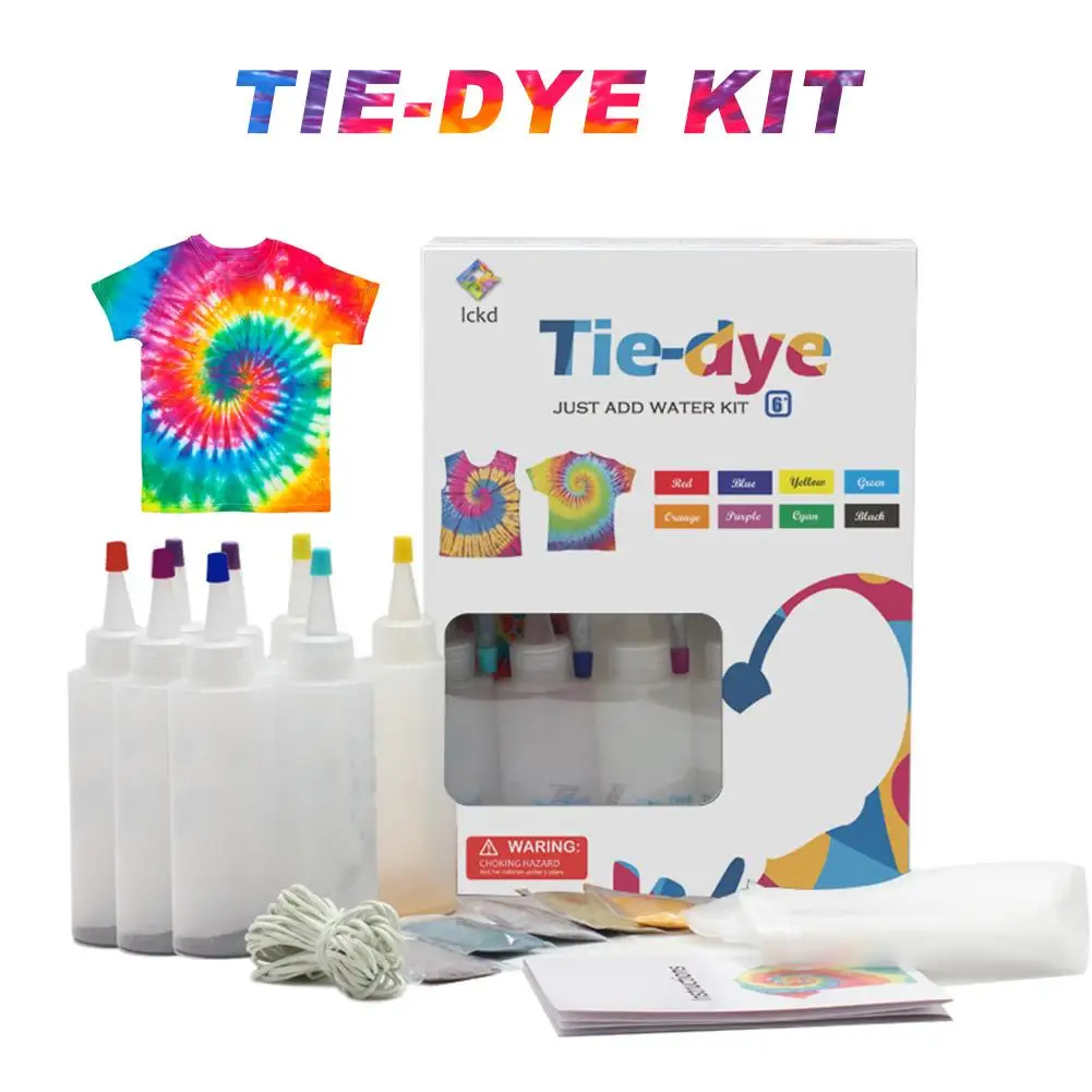 Kit DIY tie-dye com bandas de borracha,