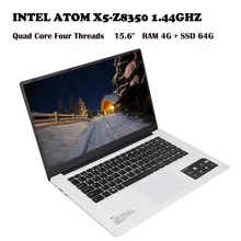 Ультратонкий четырехъядерный ноутбук 15,6 ''экран 1366*768 пикселей 4G+ 64G Windows10 INTEL ATOM X5-Z8350 1,44 GHZ wifi проводная LAN#5