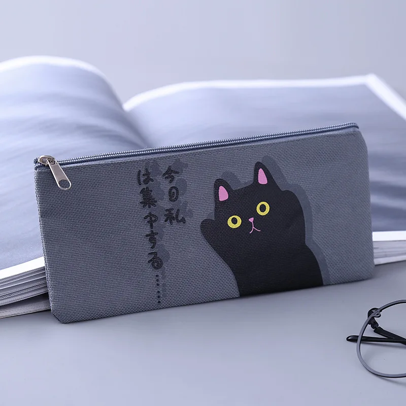 Тканевый чехол-карандаш kawaii Totoro, креативная тканевая сумка-карандаш на молнии для студентов, подарки для детей, офисные школьные принадлежности, милые канцелярские принадлежности - Цвет: 17