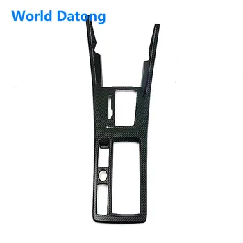 

Carbon fiber Drawing Interior Central Water Cup Cover Frame Gear Panel ABS Trim 1pcs for Audi Q3 2019